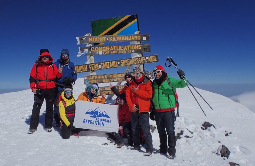 Na szczycie Kilimanjaro , Uhuru peak 5895 m npm fot. Jerzy kostrzewa